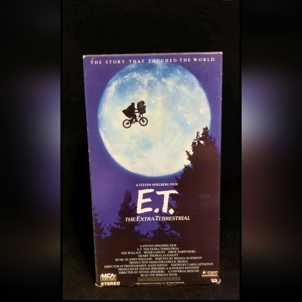 E.T. The Extra Terrestrial VHS 1982 Green and Black Tape Spielberg NOT TESTED